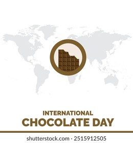 International Chocolate Day, Chocolate Day greeting card, social media editable template, stock illustration, International Chocolate Day typography, Chocolate Day banner, post, ads, reel design.