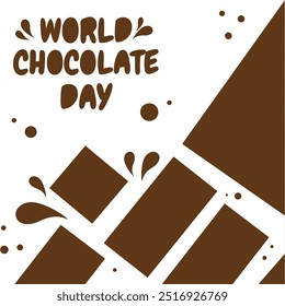 International Chocolate Day, Chocolate Day greeting card, social media editable template, stock illustration, International Chocolate Day typography, Chocolate Day banner, post, ads, reel design.