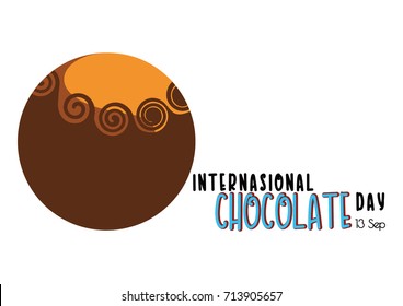 International Chocolate Day Logo Vector Template Design