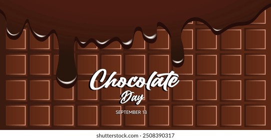 International Chocolate Day September 13 vector poster