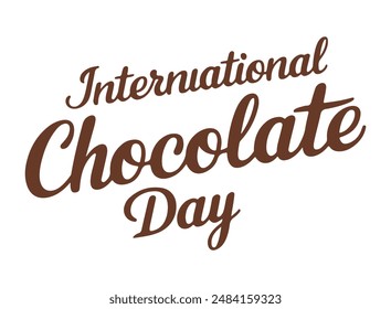 International chocolate day typography art design.