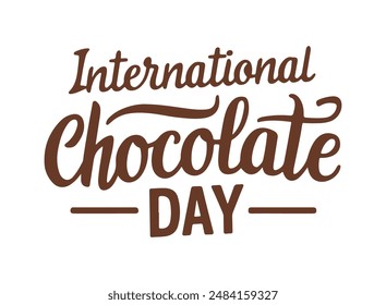 International chocolate day typography art design.
