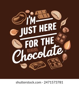 international chocolate day vector graphics design with calligraphic