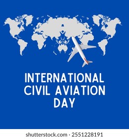 Dia Internacional da Aviação Civil. Dia da aviação civil com avião