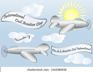 International Civil aviation day, airliner. December seven