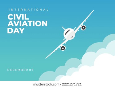 International civil aviation day background celebrated on