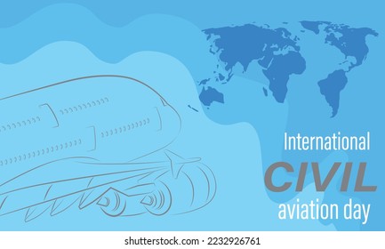 international civil aviation day background vector illustration