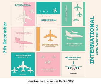 International Civil Aviation Day Banner set