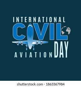 international civil aviation day concept. december 7. illustration vector