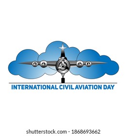 international civil aviation day concept. illustration vector