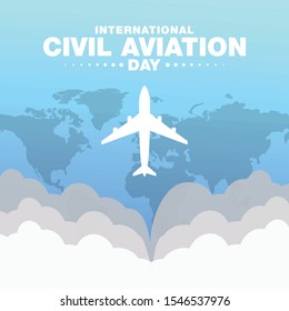 International Civil Aviation Day design vector