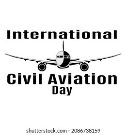 International Civil Aviation Day, Idea for poster, banner, flyer or postcard vector illustration