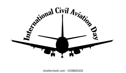International Civil Aviation Day. Logotypes for a passenger transportation company. Aeroflot Airplane on a white background.