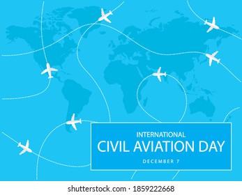 International Civil Aviation Day. Sivil Havacilik Gunu. Vector Illustration.