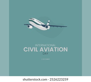 Banner das mídias sociais do Dia Internacional da Aviação Civil