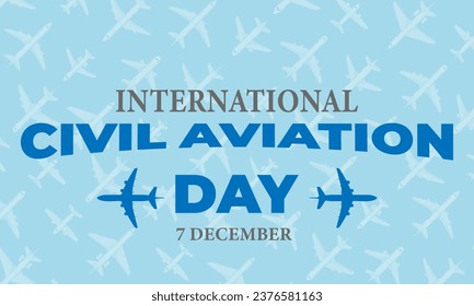 International Civil aviation day. Vector Illustration