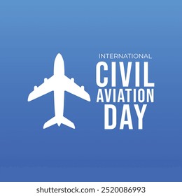 Modelo de design de vetor do Dia da Aviação Civil Internacional bom para o uso da celebração. Projeto do Dia Internacional da Aviação Civil. design plano. eps 10.