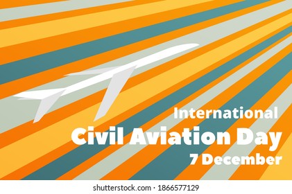 International Civil aviation day vectror illustration poster or greeting card concept. EPS10.