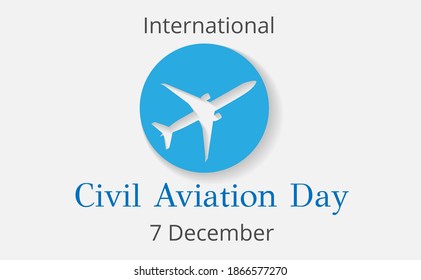 International Civil aviation day vectror illustration poster or greeting card concept. EPS10.