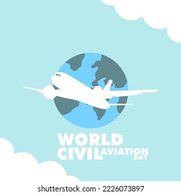  INTERNATIONAL CIVIL AVIATION DAY. WORLD CIVIL AVIATION DAY DESIGN BANNER