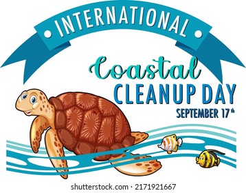 International Coastal Cleanup Day Banner illustration