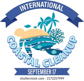 International Coastal Cleanup Day Banner Design illustration