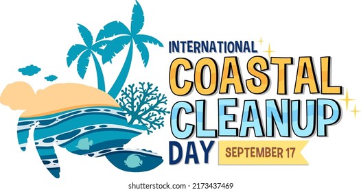 International Coastal Cleanup Day Banner Design illustration