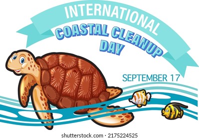 International Coastal Cleanup Day Banner Design illustration