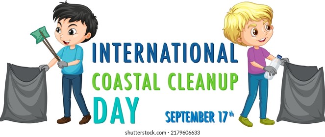 International Coastal Cleanup Day Banner illustration