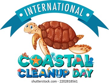 International Coastal Cleanup Day Banner illustration