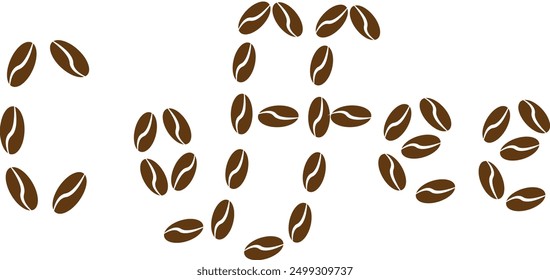 International Coffee Day, Coffee Day 1st October, the world coffee is written with coffee beans isolated with white background