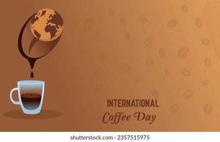 international coffee day background With copy space area for your project 