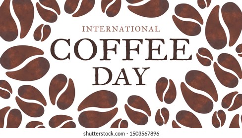 International Coffee Day Background Illustration