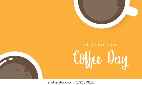 International coffee day background illustration vector