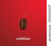 International coffee day creative ads, World coffee day concept, vector illustration.