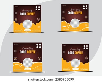 International coffee day. International coffee day creative poster, banner, social media post, background, template, postcard design etc.