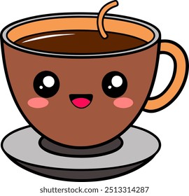 International coffee day, coffee cup emoji