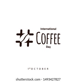 International coffee day design illustration