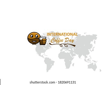 International Coffee Day  Flat Design Illustration Templates