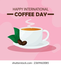 International Coffee Day Flat Illustration by galle_maya