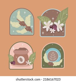 international coffee day icons design