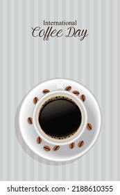 international coffee day lettering poster