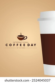 international coffee day October 1 vector poster