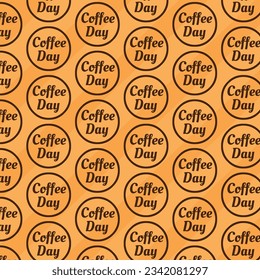 International Coffee Day Pattern Seamless Background