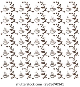 International Coffee Day Pattern Seamless Background