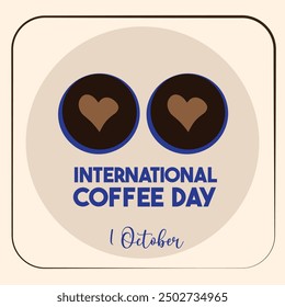 international coffee day post vectoor illustration eps file editable 
