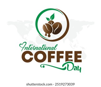 Diseño de póster del Día Internacional del Café para redes sociales, Ilustración vectorial del diseño de celebración del Día Internacional del Café