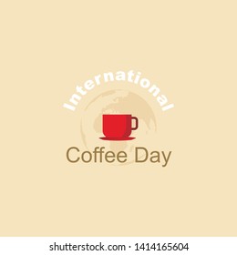 International coffee day poster illustration