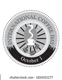 International Coffee Day Sign and Badge