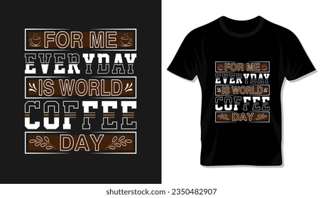 International coffee day special typography lettering design.